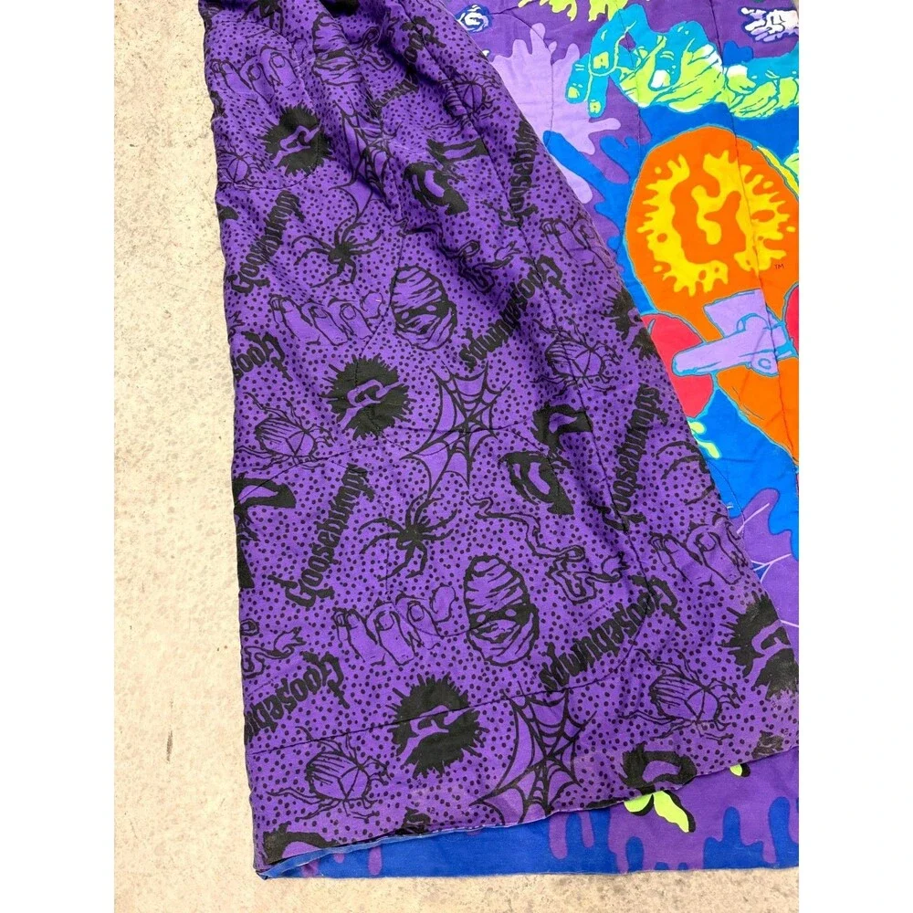 Vtg Goosebumps Comforter Twin Blanket Slappy Cuddles Mummy Parachute R.L Stine